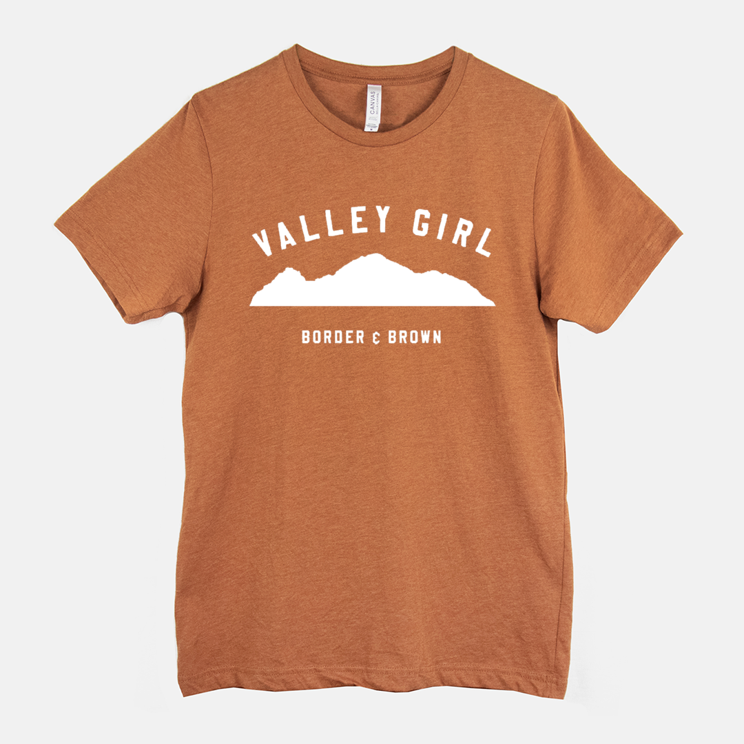 Vintage Valley Girl Orange/White Tee
