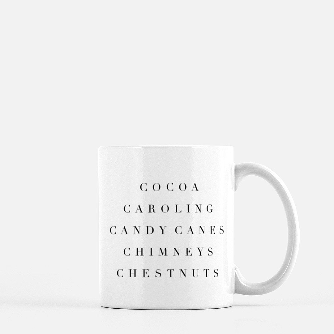 5 C's of Christmas Mug