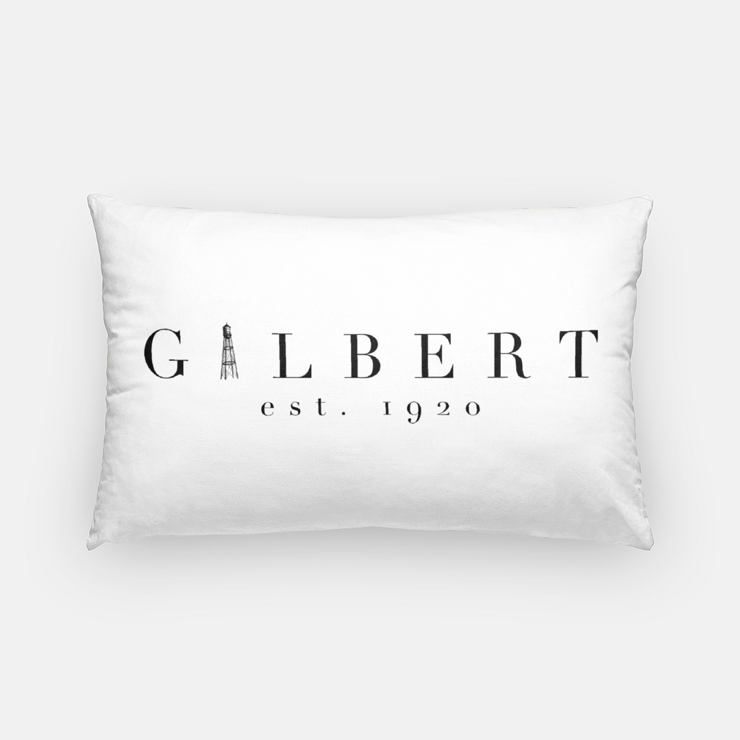 Gilbert Water Tower Artisan Lumbar Pillow Case